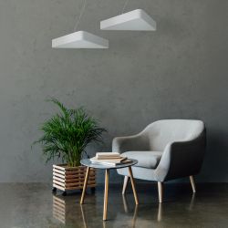 Светильник LED ЭРА Geometria SPO-152-W-40K-048 Delta 48Вт 4000К 3500Лм IP40 800*800*80 белый подвесной