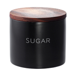 Банка керамическая для хранения сахара, 400 мл, черная