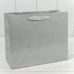 Пакет подарочный 32х26х13см Премиум "Элегант" (Серебряный)