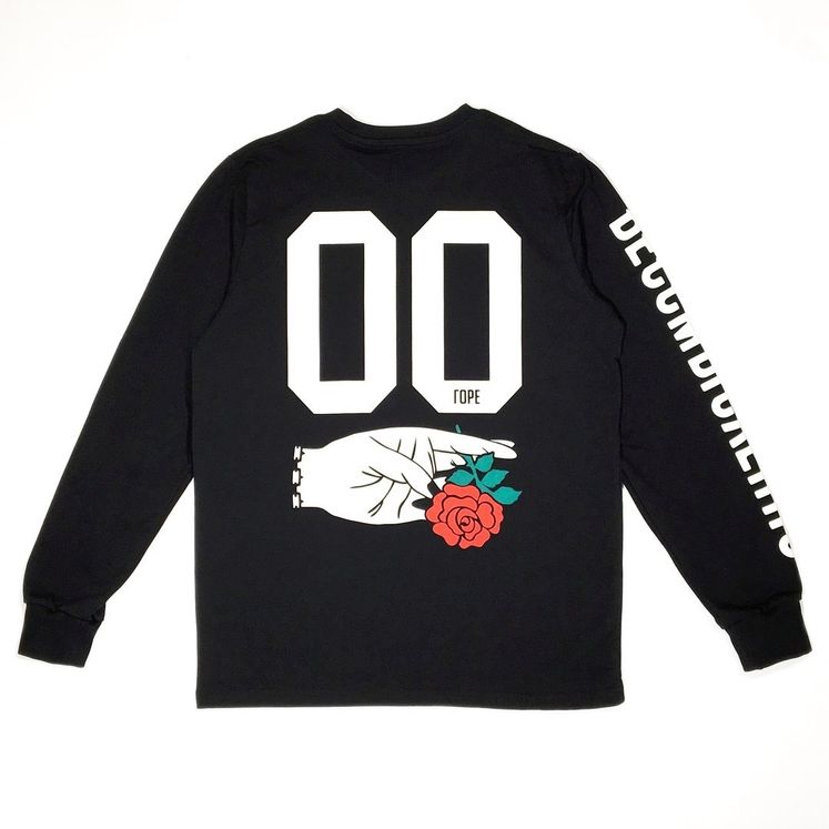 Лонгслив ГОРЕ СМЫСЛ, черный