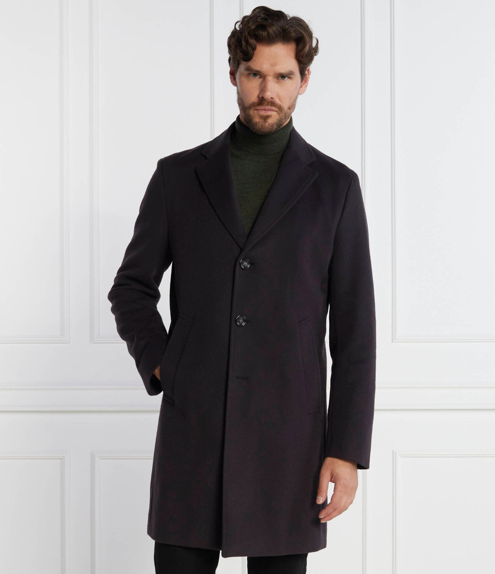 Хлопковое пальто 2в1 h hyde bib BOSS BLACK - темно-синий(50502250)