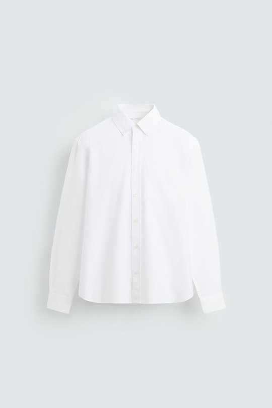 ZARA РУБАШКА ОКСФОРД, БЕЛЫЙ
