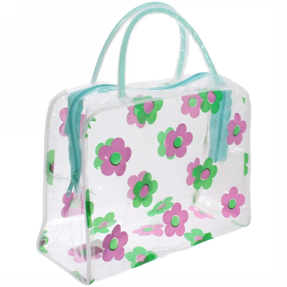 Косметичка «Adventure - Peas», цветы, цвет мятный, 24*17см