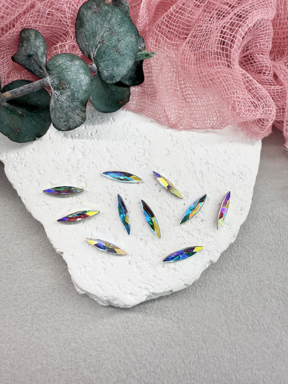 Наветт Navette spfinx 15*4 мм, Crystal AB