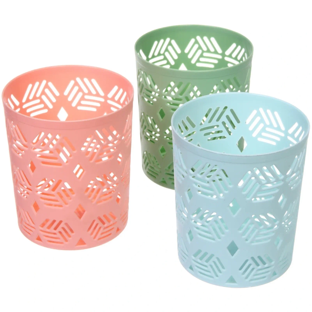 Подставка для столовых приборов пластиковая «Геометрия» 9,5*11см, микс цветов