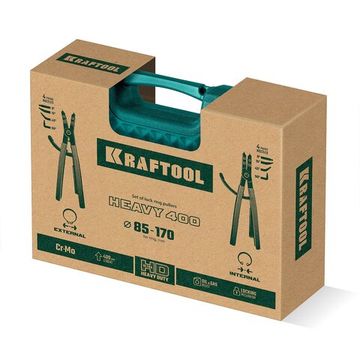 KRAFTOOL HEAVY 400 внешний/внутренний, съемник стопорных колец (22815)