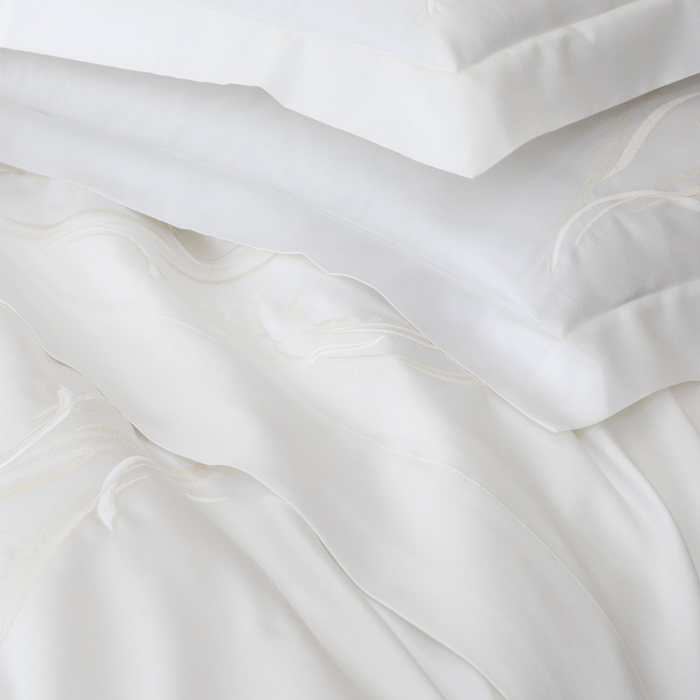 Постельное белье Paisley Embroidery Milk/Milk (240 x 220 см)