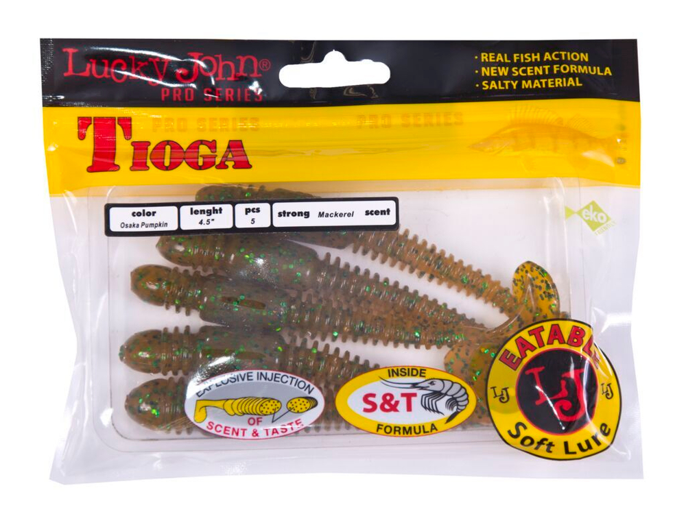 Виброхвосты съедоб. искусст. LJ Pro Series TIOGA 4.5in (11.40)/PA19 5шт.