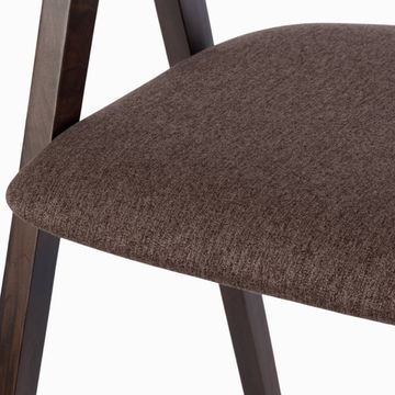 Стул Carter деревянный, коричневая ткань