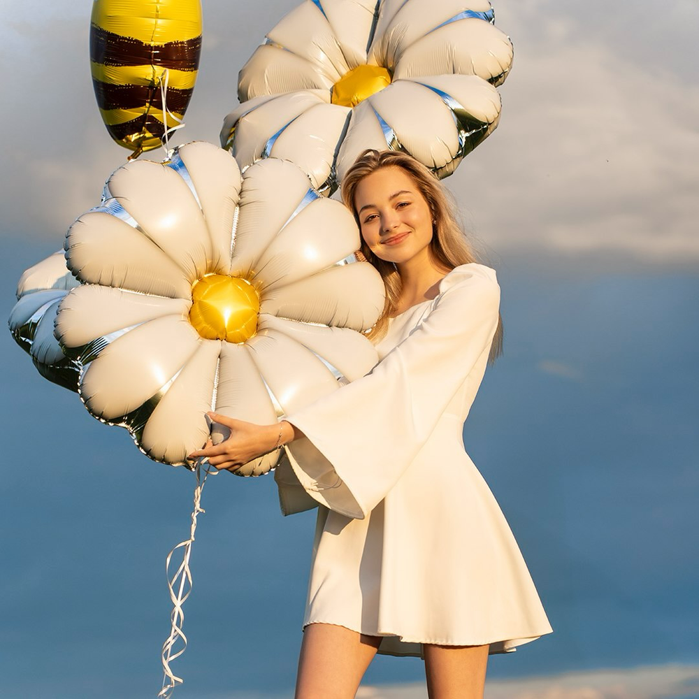 Фольгированный шар-фигура «Ромашка», 89 см