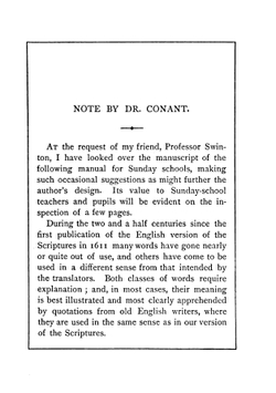 Bible Word-Book. A Glossary of Scripture Terms Which Have Changed Their Popular Meaning, Or Are No Longer in General Use | William Swinton