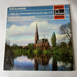 Винтажная виниловая пластинка LP Brahms Брамс, Herman Krebbers, Brabant Philharmonic Orchestra, Hein Jordans, Violin Concerto In D, Op. 77 (Англия 1968)