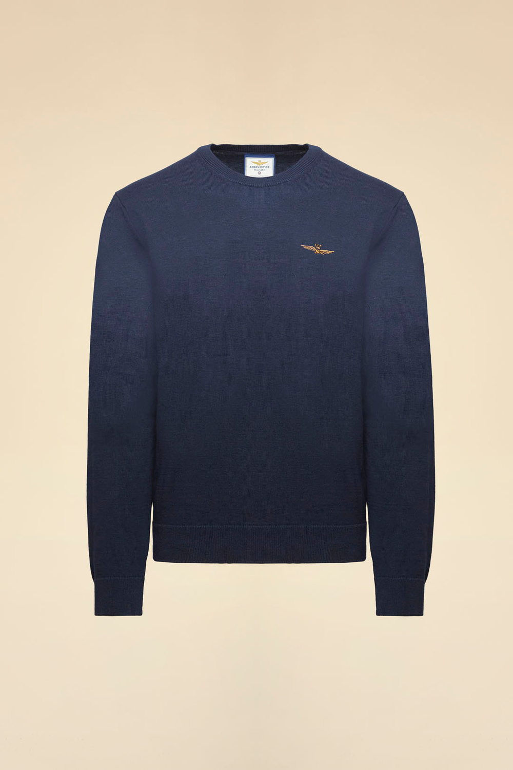 Джемпер хлопковый с круглым вырезом