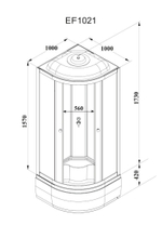Кабина EF1021 душевая PARLY (100х100х215)