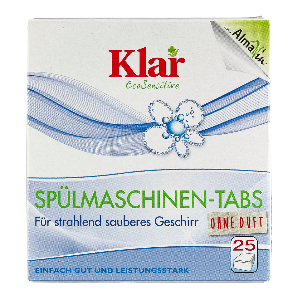 Таблетки для мытья посуды для посудомоечных машин, 25 шт (Klar)