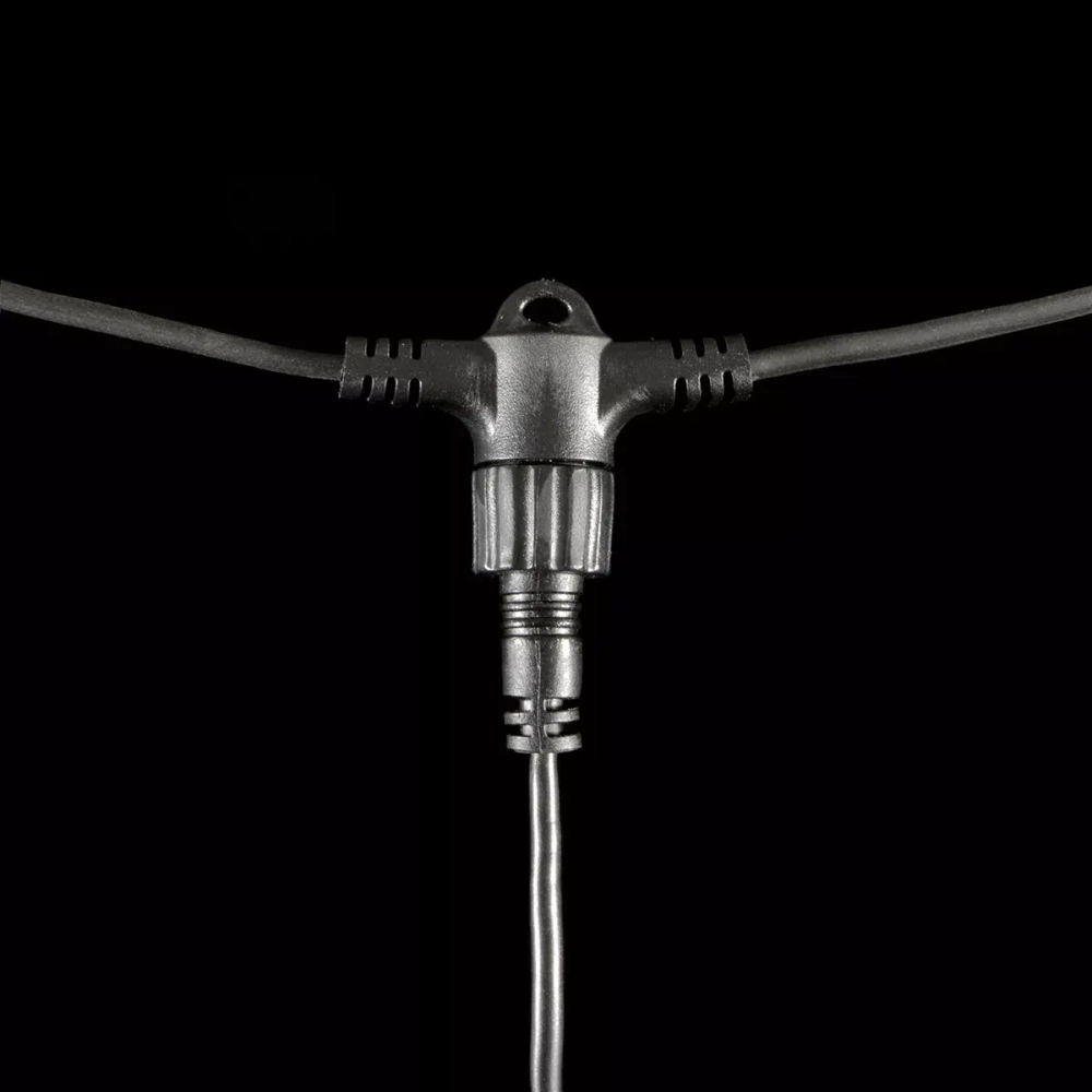 Гирлянда Тающие сосульки 10*0.5 м., 24V., 600 синих LED ламп, коннектор, черный ПВХ, LTC (CCL600-10-1B)