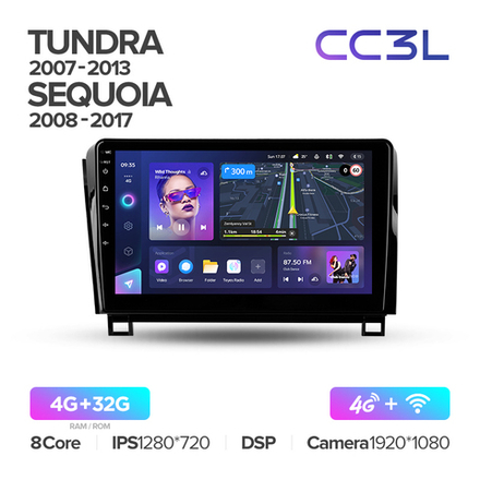 Teyes CC3L 10,2"для Toyota Tundra, Sequoia 2007-2013