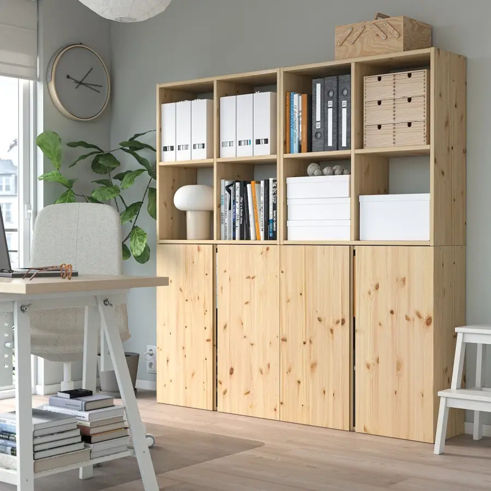 Комбинация для хранения - IVAR  IKEA/ ИВАР ИКЕА, 166х80 см,под беленый дуб