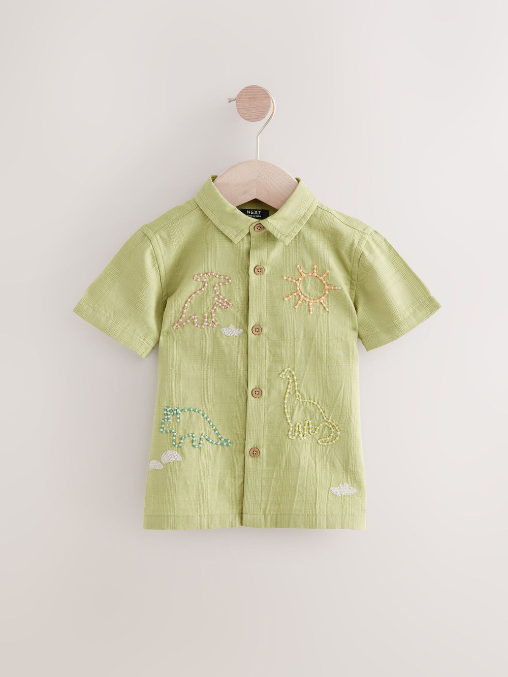 Рубашка с коротким рукавом для мальчика Next AB6-464, Хаки