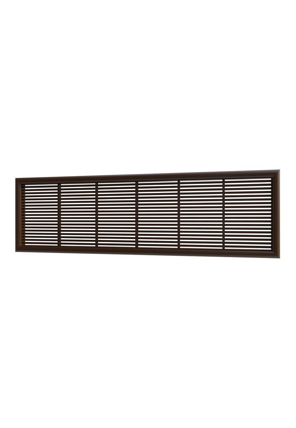 Решетка вентиляционная ДП фланец 220х60 переточная 227х67 пластик Brown ERA