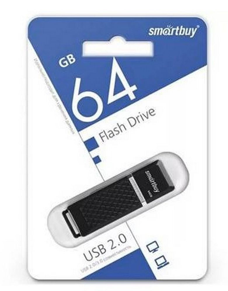 USB карта памяти 64ГБ Smart Buy Quartz (черный)