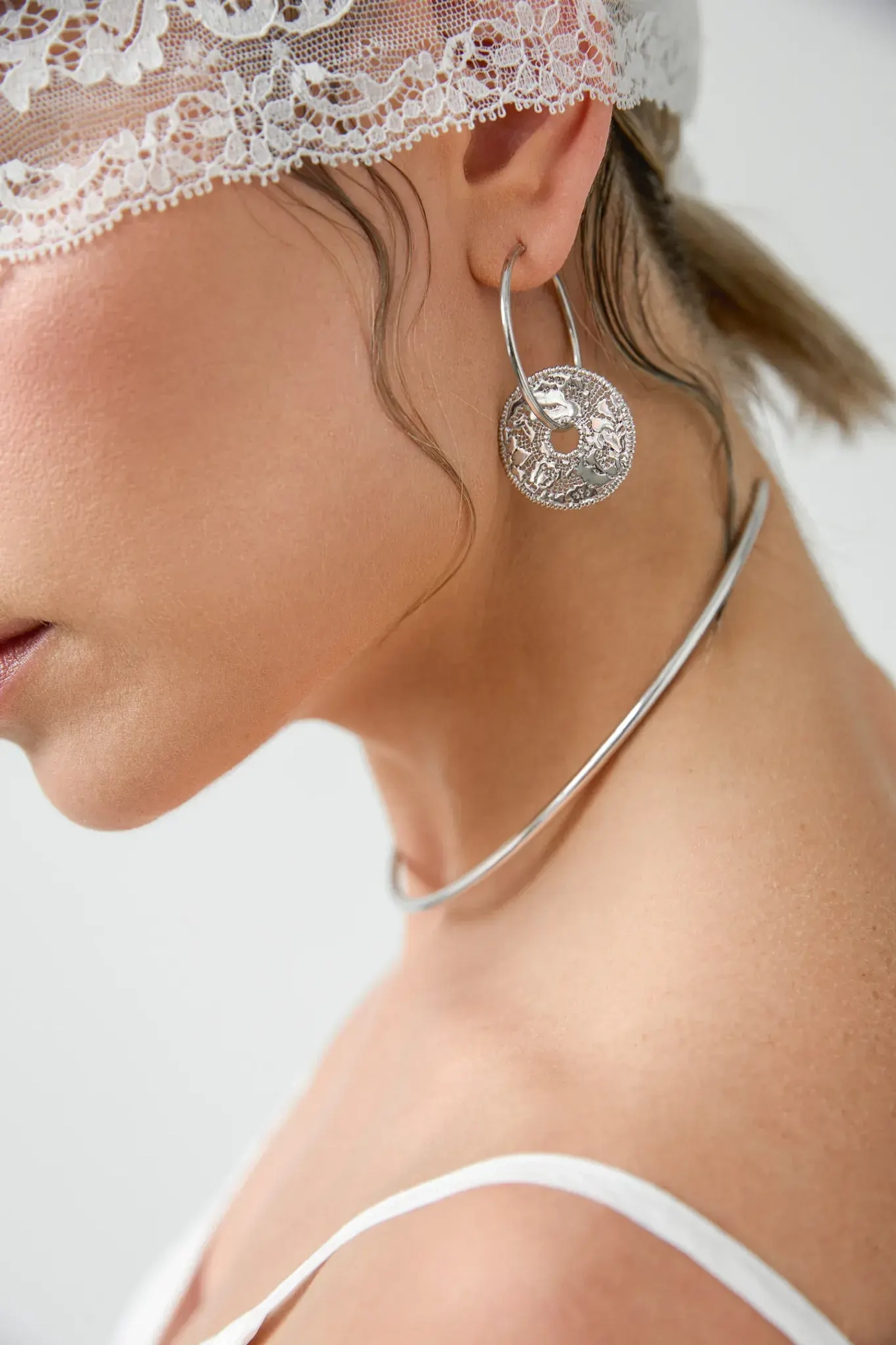 Подвеска Кружево круг