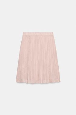 ZARA ЮБКА МИДИ ГОДЕ, ПУДРОВО-РОЗОВЫЙ