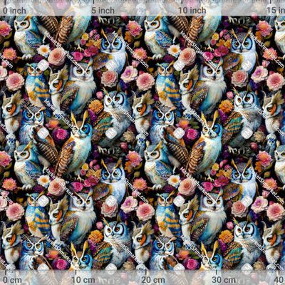 Волшебные совы в саду by LalaChandra Art 556 DPI