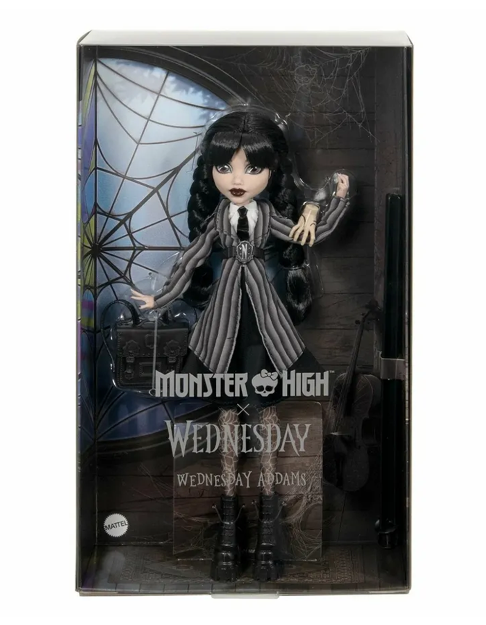 Кукла Monster High «Wednesday Addams» HXJ04 — кукла Уэнсдей Аддамс с аксессуарами