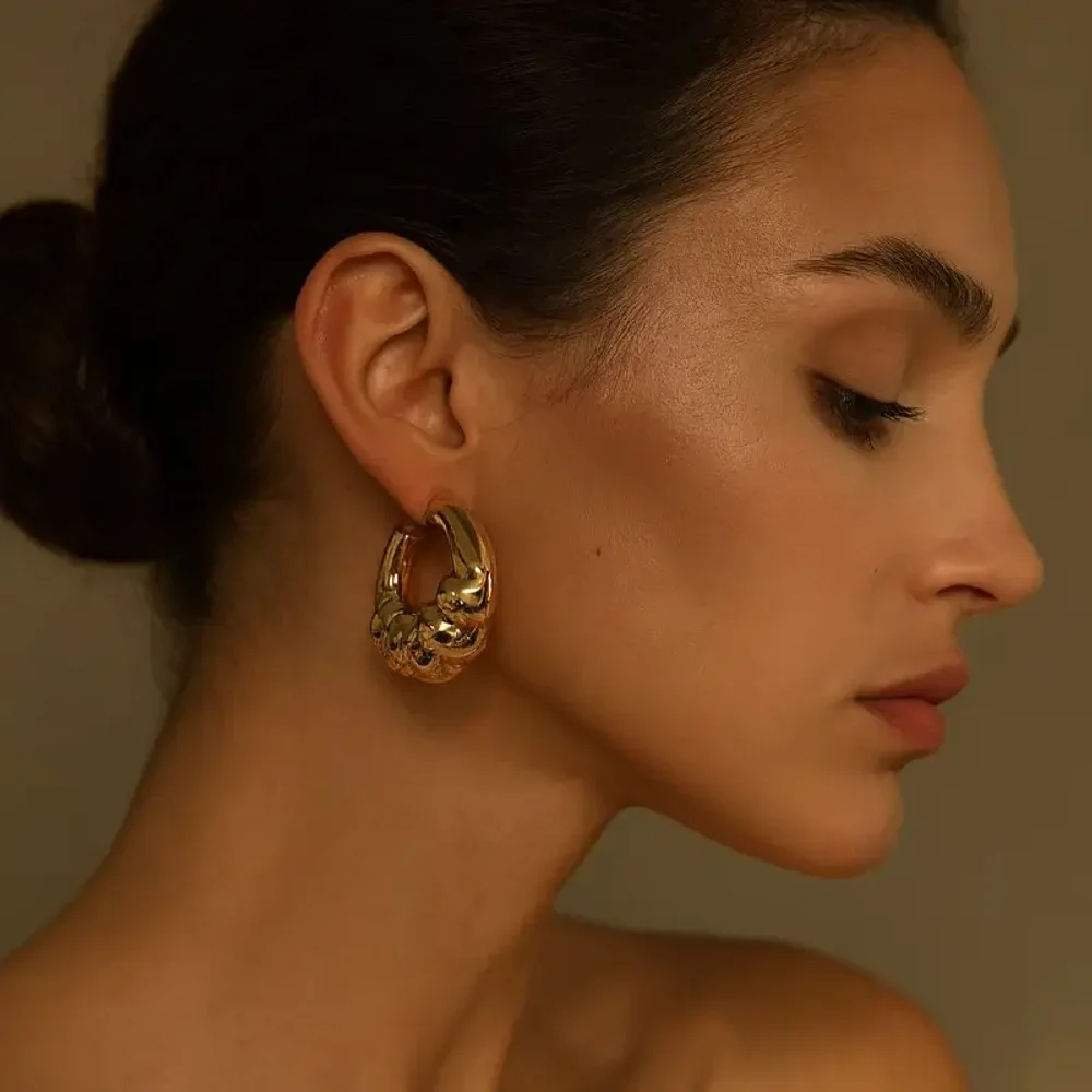 Серьги под золото