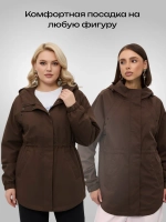 Ветровка с капюшоном удлиненная