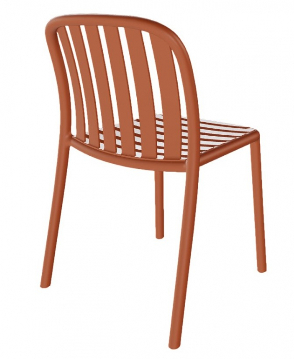 Стул пластиковый Papatya Galata-S, янтарно-оранжевый