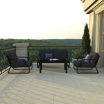 Диван двухместный Ideal Patio ЭСТИВО черный