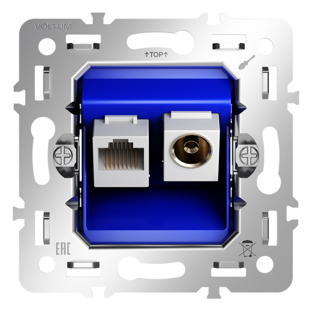 Механизм розетки TV+RJ45 кат. 6, S70