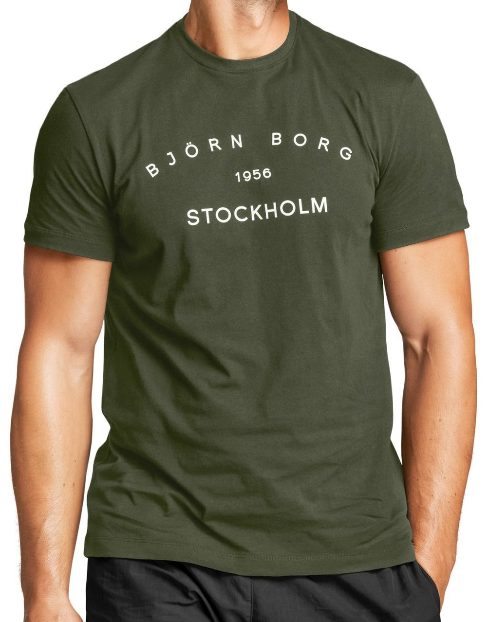 Мужская теннисная футболка Björn Borg Stockholm T-Shirt M - ivy green