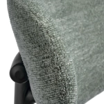 Стул полубарный Bradex Home Lucas 2 шалфей шенилл с чёрными ножками