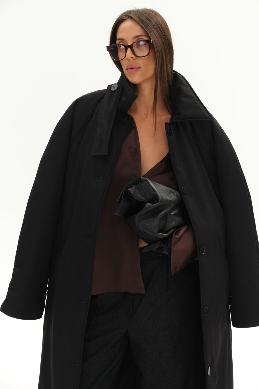 Утепленный плащ MAMIN | Черный