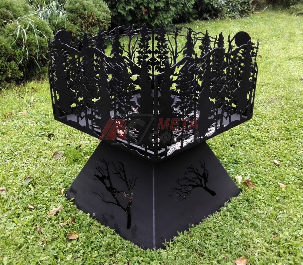 Чаша костровая Лесное царство квадрат