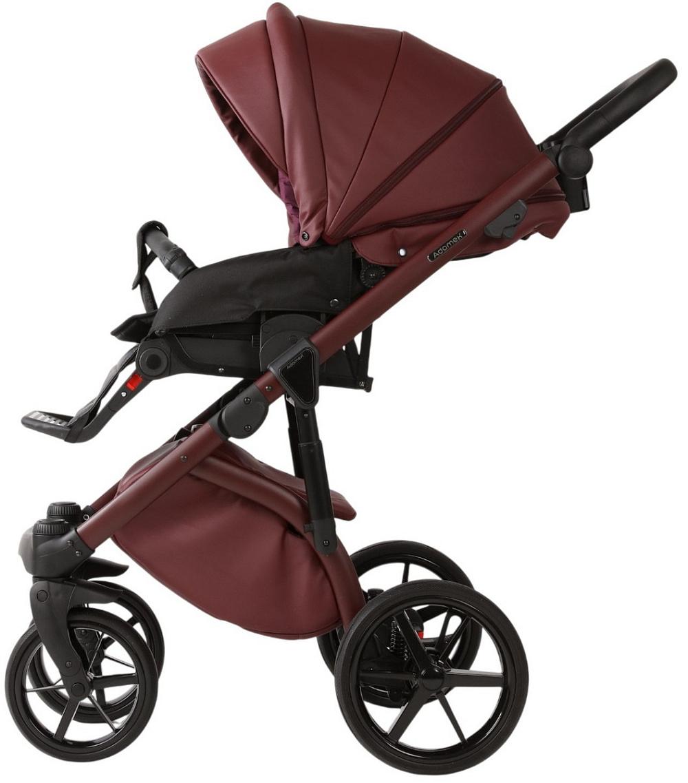 Детская коляска Adamex Chantal Pro Natura 3 в 1 CN-18-RUBY (БОРДОВАЯ КОЖА)