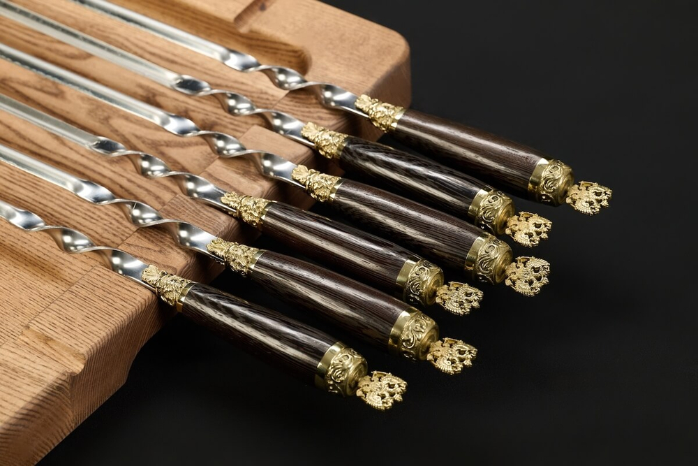 Подарочный набор шампуров в кейсе "Державный"