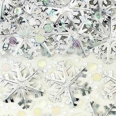 Конфетти Снежинки большие метал 14гр