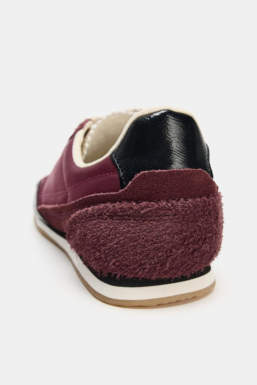 ZARA КОМБИНИРОВАННЫЕ КРОССОВКИ, БУРГУНДИ