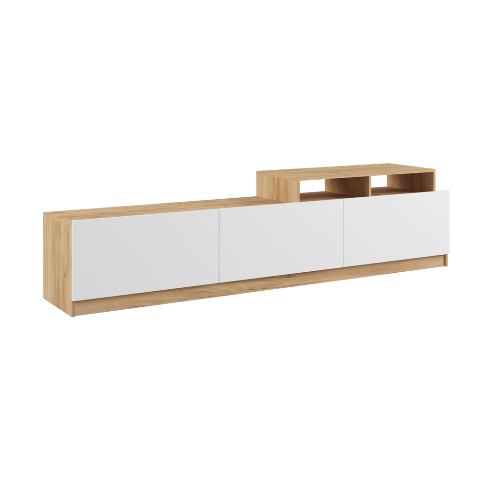 МС Мадера Гостиная ТМ (тумба) (корпус лдсп дуб крафт золотой, фасады лдсп белый)