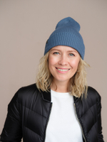 Шапка вязаная деми (Индиго) МУЛА