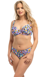 Яркие плавки-бразилиана с цветочным принтом (Размер: M) (Цвет: разноцветный)