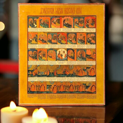 Канон на исход души деревянная икона на левкасе