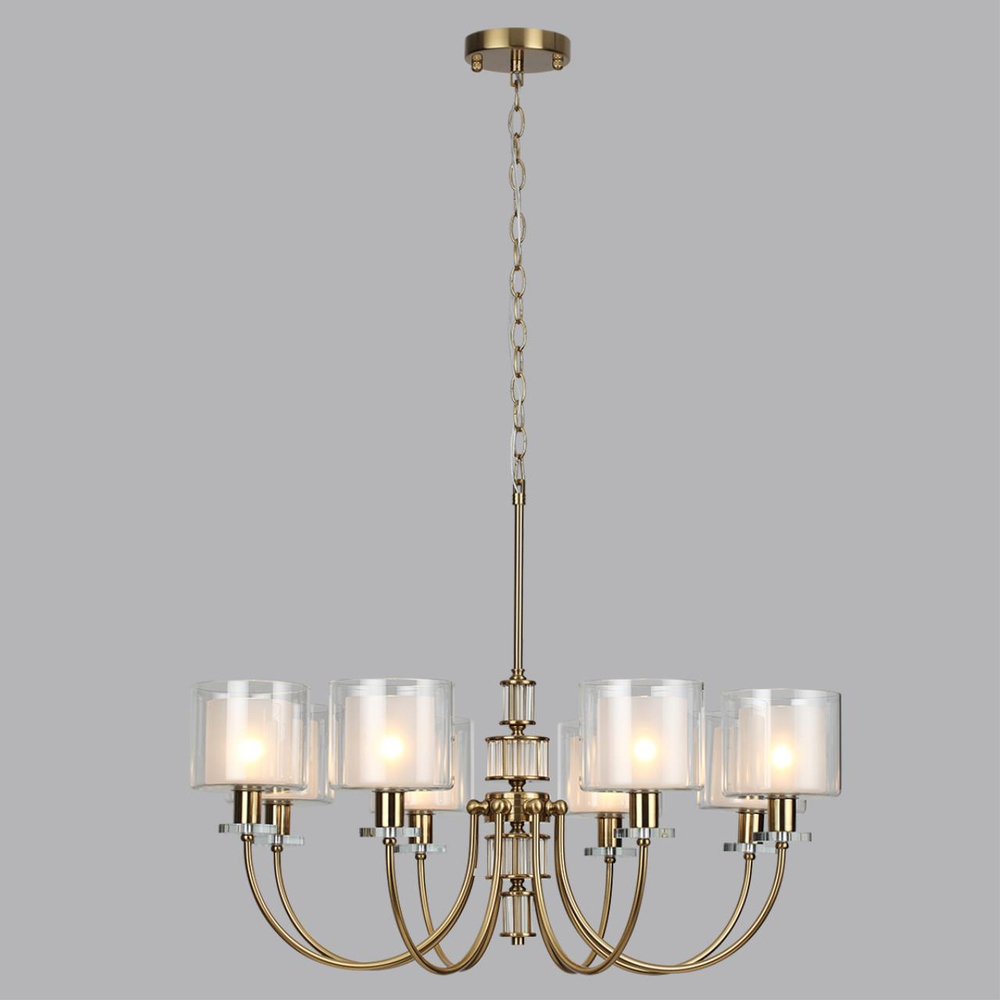 5088/8 CLASSIC ODL25 635 античная бронза/стекло Люстра E14 8*40W SAGA