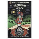 Bones Coffee Company, Highland Grog, кофейные чашки, ириска и карамель, 12 чашек по 10 г (0,35 унции)
