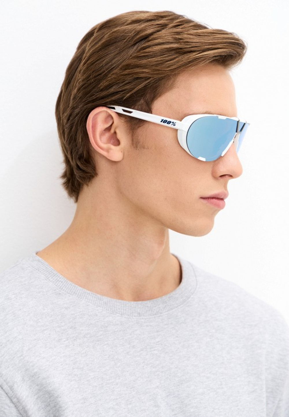 Спортивные очки 100% Westcraft / Soft Tact White / HiPER Blue Multilayer Mirror Lens