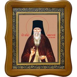 Амвросий Оптинский преподобный. Икона на холсте.